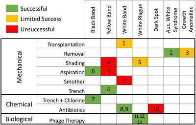 Short- and Long-Term Effectiveness of Coral Disease Treatments